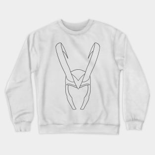 Minimalist Loki Outline Design Crewneck Sweatshirt